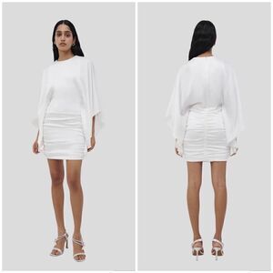 Jonathan Simkhai Kadence Bell Sleeve Mini Dress White-Size 0